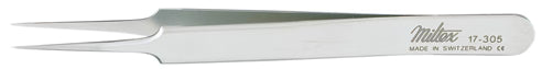 Miltex SWISS Jeweler Forceps, Style 5F, Micro Fine, 4-3/8" (11.2cm)