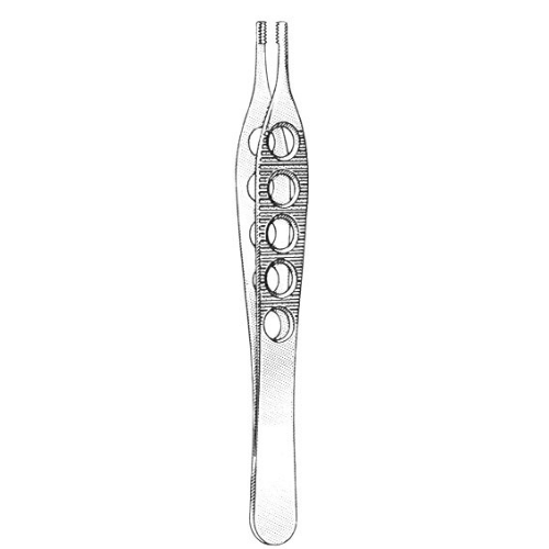 Brown-Adson Forceps, 4-7/8", 9×9 Teeth, with Fenestrated Handle - Premium Quality