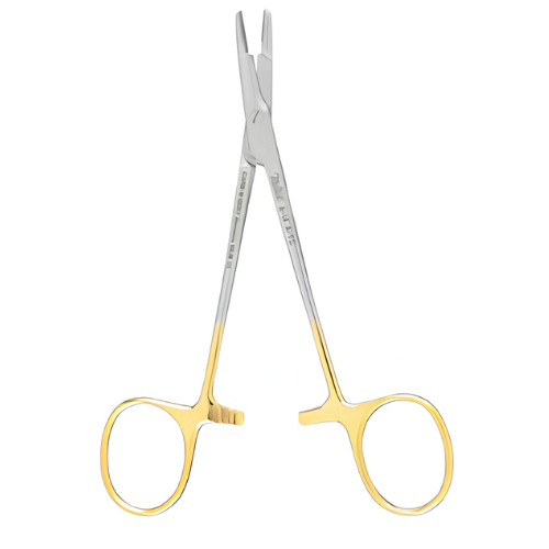 Miltex OLSEN-HEGAR Needle Holder with Suture Scissors, 6-1/2" (16.5 cm), serrated jaws