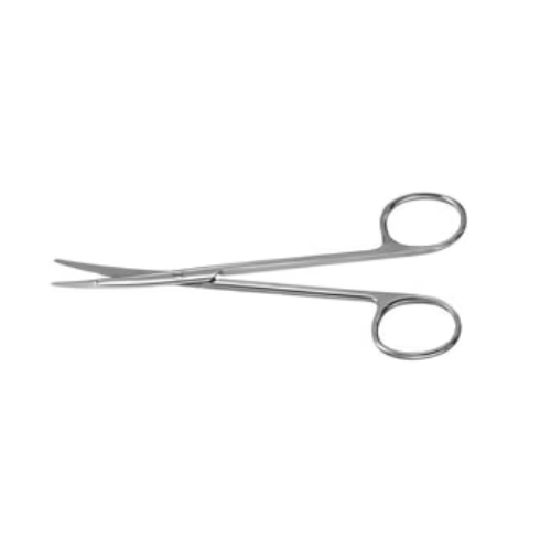 Miltex Undermining Scissors, 4-5/8", Curved, Flat Tips