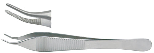Miltex Adson Dressing Forceps, 4-3/4", Delicate Angled, Serrated