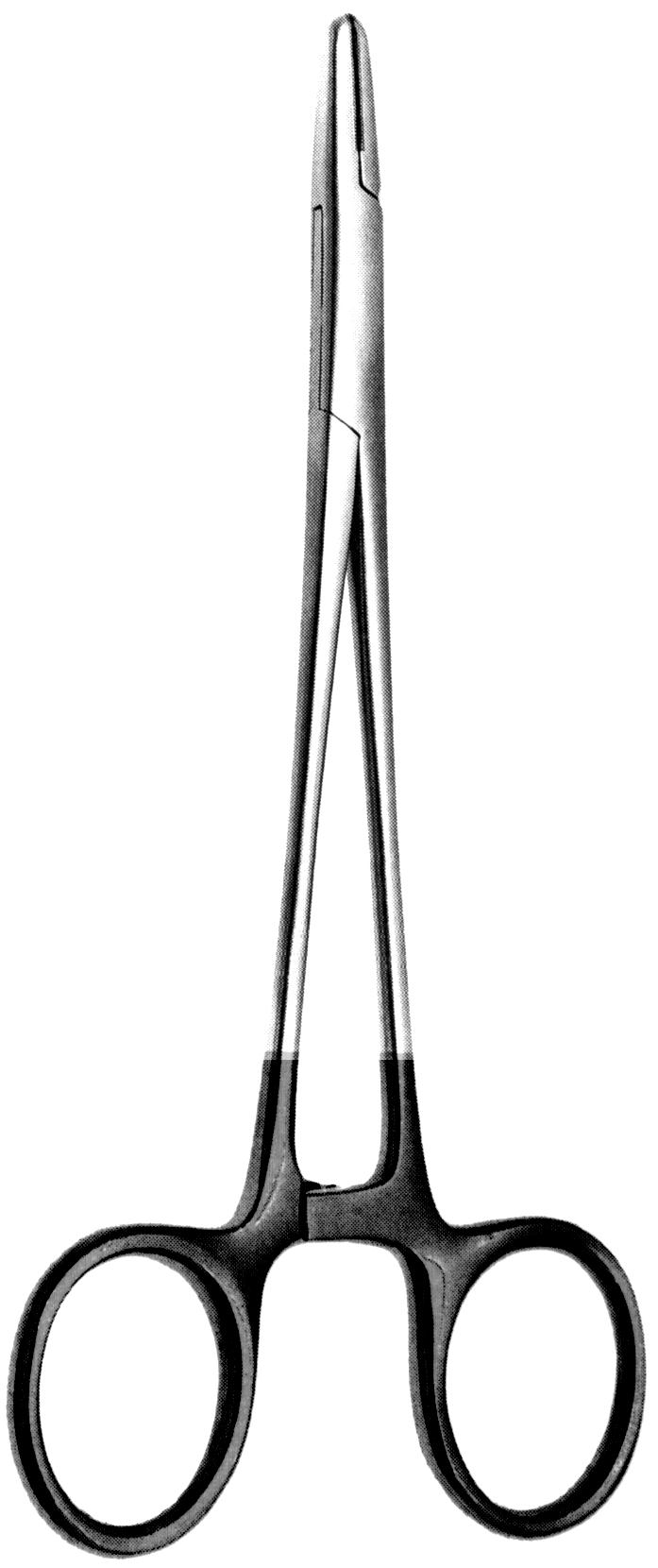 BAUMGARTNER Needle Holder Tungsten Carbide, 5-1/2" Long