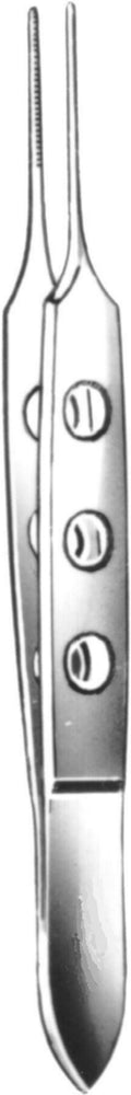 BISHOP-HARMON forceps, cross serrated 0.6mm tip, 3 1/4" long