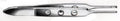 BISHOP-HARMON forceps with suture platform, 1x2 teeth delicate 0.6mm tip, 3-1/4" long