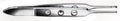 BISHOP-HARMON forceps with suture platform, 1x2 teeth extra delicate 0.4mm tip, 3-1/4" long