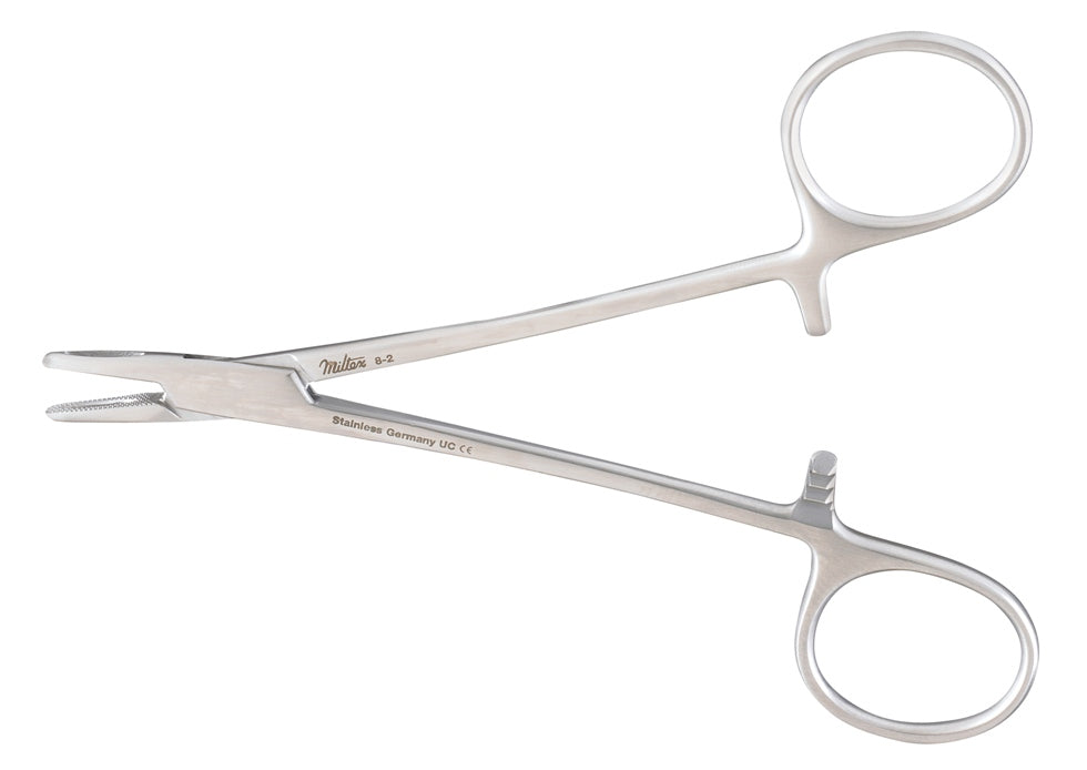 Miltex COLLIER Needle Holder, fenestrated jaws