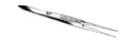 Eye Dressing Forceps, Straight, Delicate Pattern, 1.0mm Wide Serrated Tips, 4" (10.2cm)
