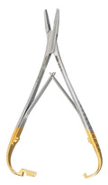 Miltex MATHIEU Needle Holder, 5-1/2" (14 cm), serrated jaws, 2600 teeth P. Sq. inch