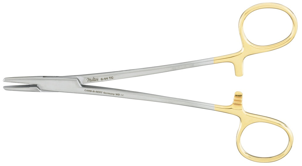 Miltex MAYO-HEGAR Needle Holder, 6" (15.2 cm), serrated jaws, 2600 teeth P. Sq. inch