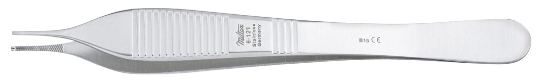 Miltex Adson Tissue Forceps, 4-3/4", Delicate, Cross Serrated Tips