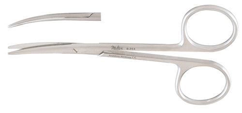 Miltex Strabismus Scissors, 4" (10.2 cm), curved