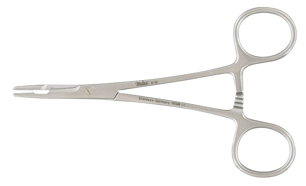 Miltex OLSEN-HEGAR Needle Holder with Suture Scissors, 5-1/2" (14 cm), serrated jaws