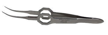 Micro Foerster Forceps, 3-3/4" Long, 0.5mm Wide 1x2 Teeth, Curved
