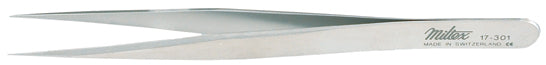 Miltex SWISS Jeweler Forceps, Style 1 Straight, Fine, 4-3/4" (12.1cm)