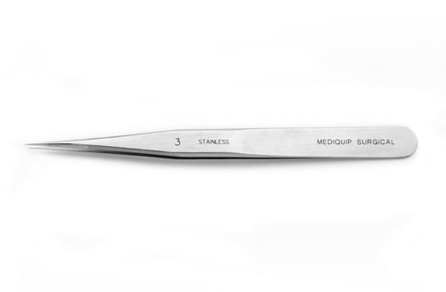 SWISS Jeweler Forceps, Style 3, Narrow, Fine Tip, 4-3/4" (12.1cm)